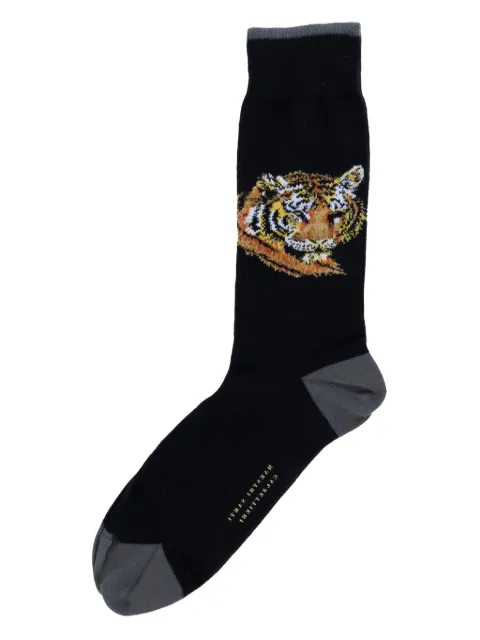 alto milano tiger-motif socks