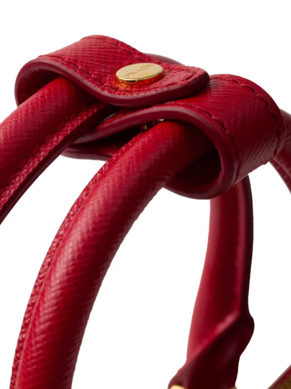 Prada Galleria Leather Mini Bag | Red | FARFETCH