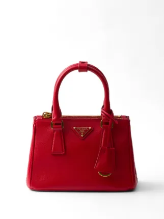 Prada Galleria Leather Mini Bag | Red | FARFETCH
