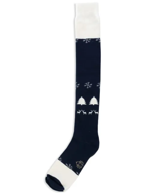 alto milano patterned-jacquard socks