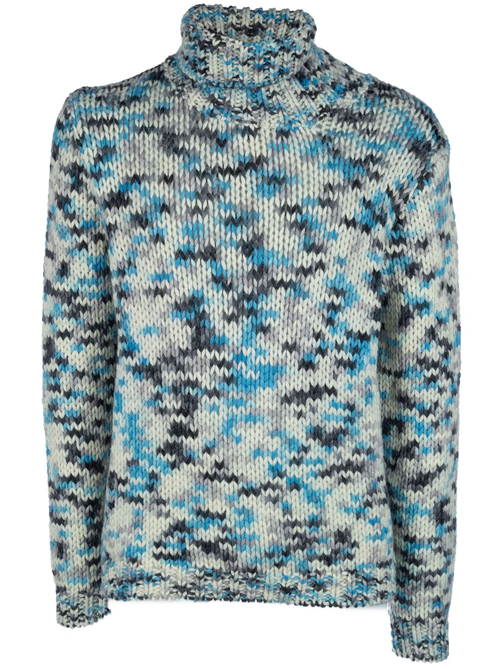 patterned-intarsia jumper