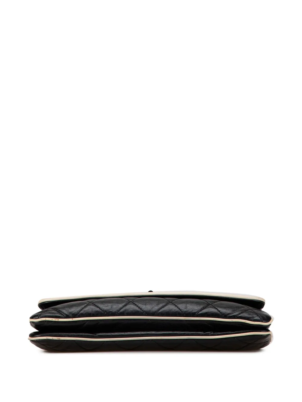 Pre-owned Chanel 2008-2009 Quilted Lambskin Reissue East West Flap Shoulder Bag In White