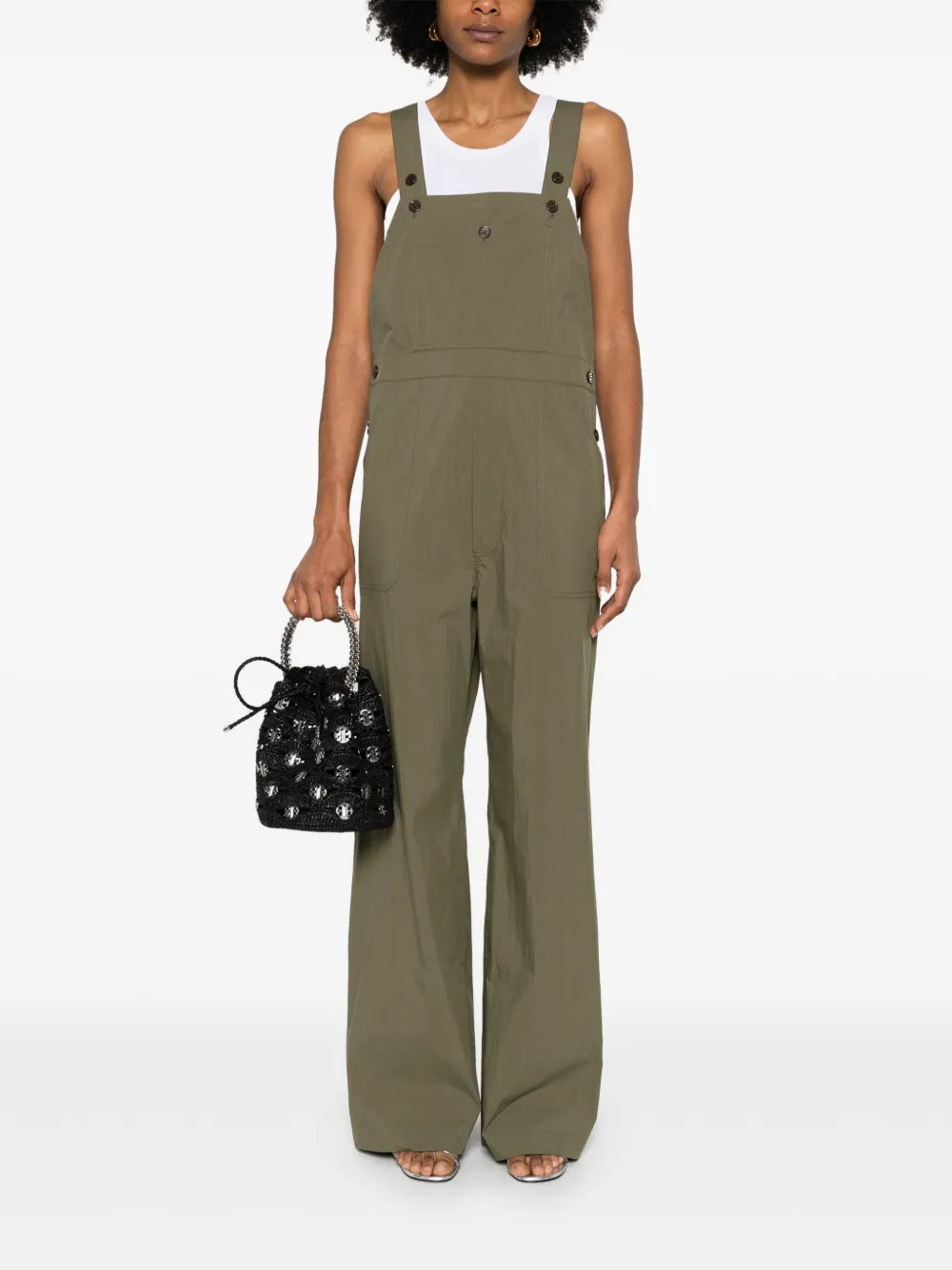 P.A.R.O.S.H. Popeline jumpsuit - Groen