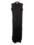 OMBRA MILANO sleeveless button-fastening shirt dress - Black