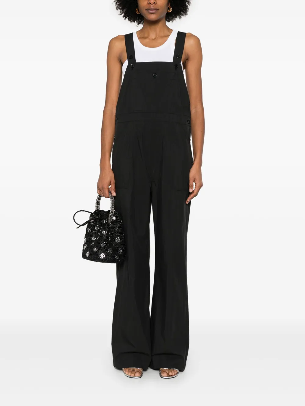 P.A.R.O.S.H. Popeline jumpsuit - Zwart