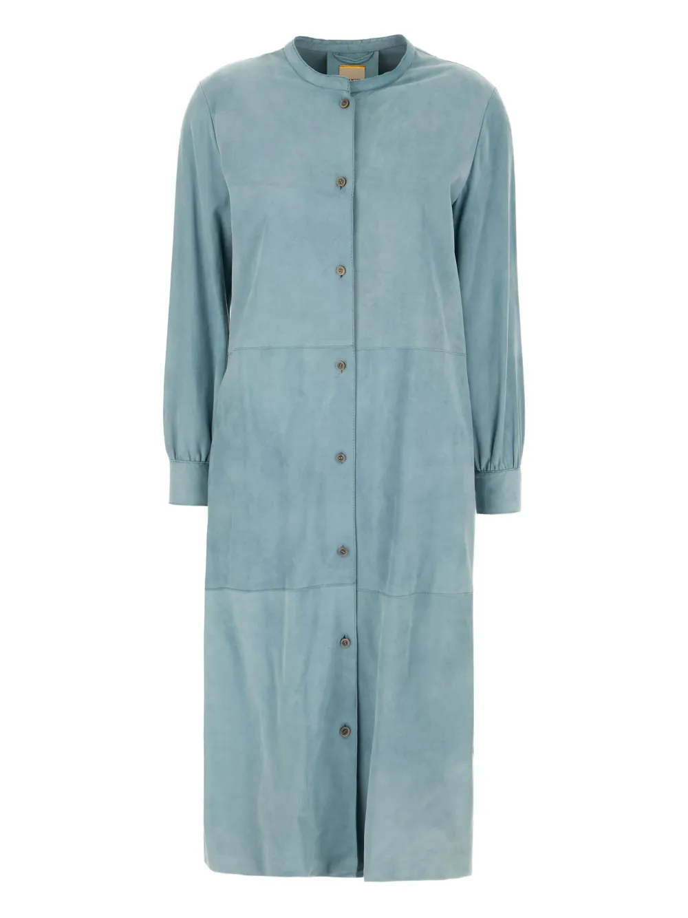 D'amico button-fastening suede coat | Blue | Image 1