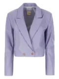 D'amico double-breasted cropped jacket - Purple