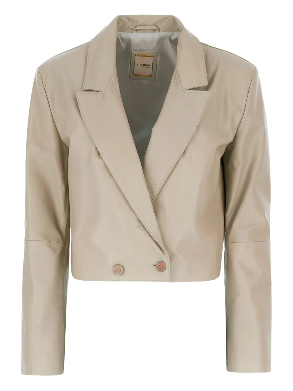 D'amico double-breasted cropped jacket | Neutrals | Image 1