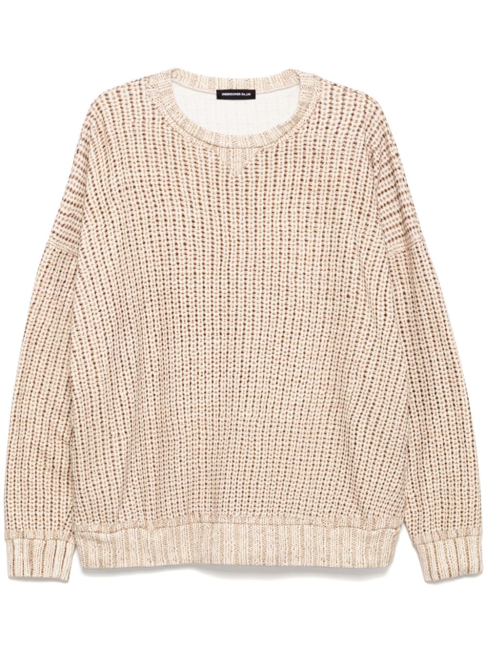 Undercover fake knit printing sweater - Neutrals