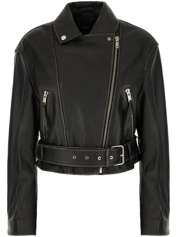 極美品　Weekend MaxMara レザージャケット ライダース　ブラック Weekend Max Mara(ウィークエンド マックスマーラ) レザー