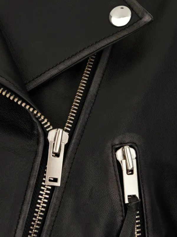 Weekend Max Mara Leather Jacket | Black | FARFETCH JO