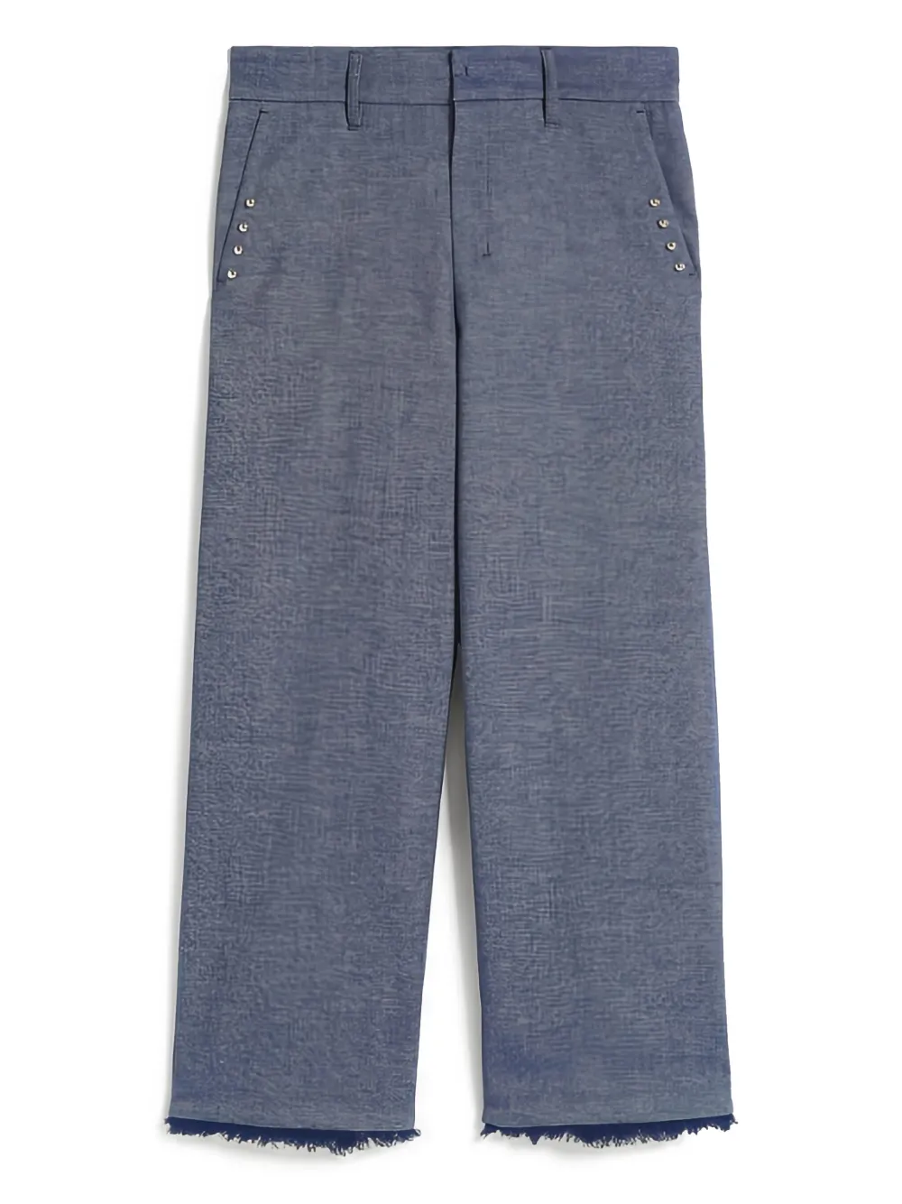 Max Mara Frayed Trousers In 蓝色