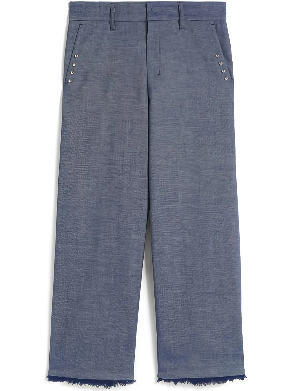 Max Mara Frayed Trousers In 蓝色