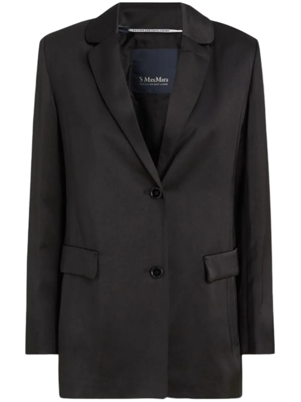 Max Mara Blazer met gekerfde revers Zwart