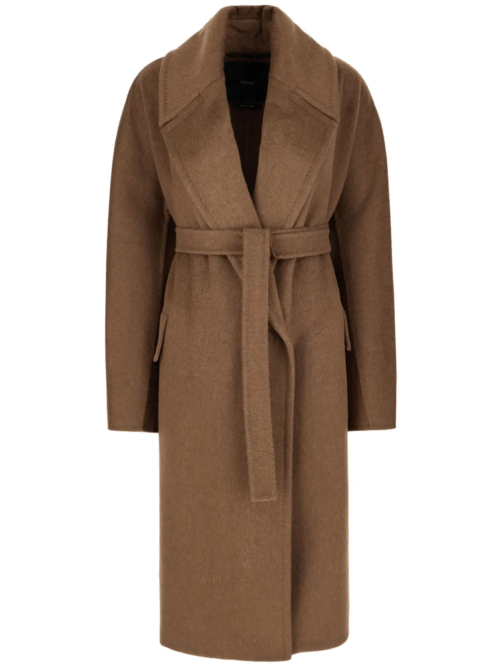 Max Mara Mantel met ceintuur Bruin