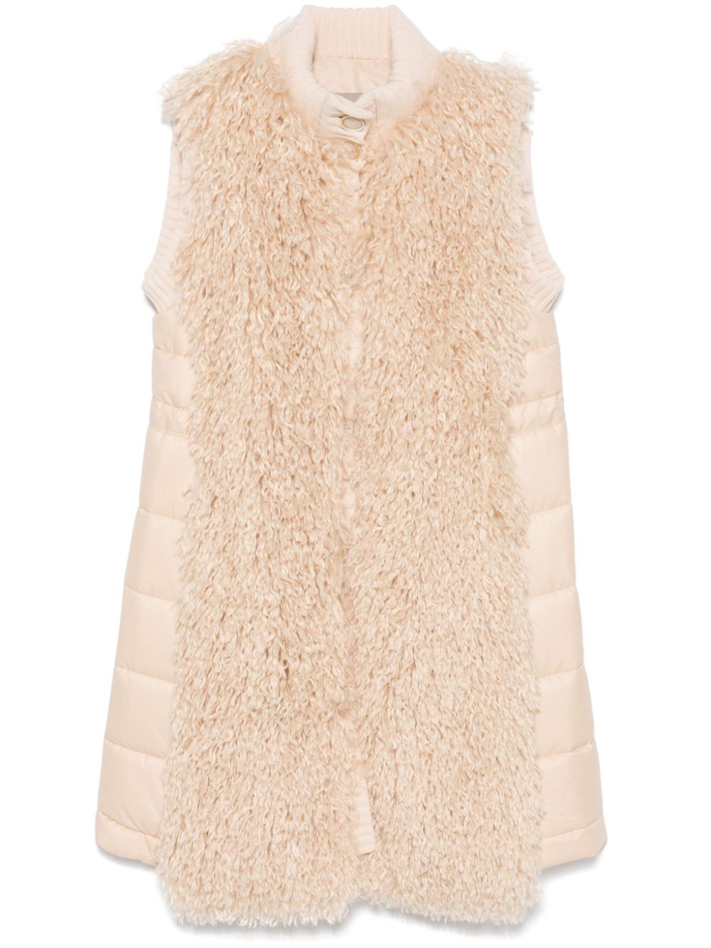 shearling collar gilet