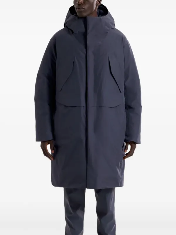 Veilance Sorin Hooded Down Parka | Blue | FARFETCH