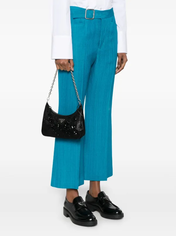 Prada ビジュートリム ショルダーバッグ | ブラック | FARFETCH JP