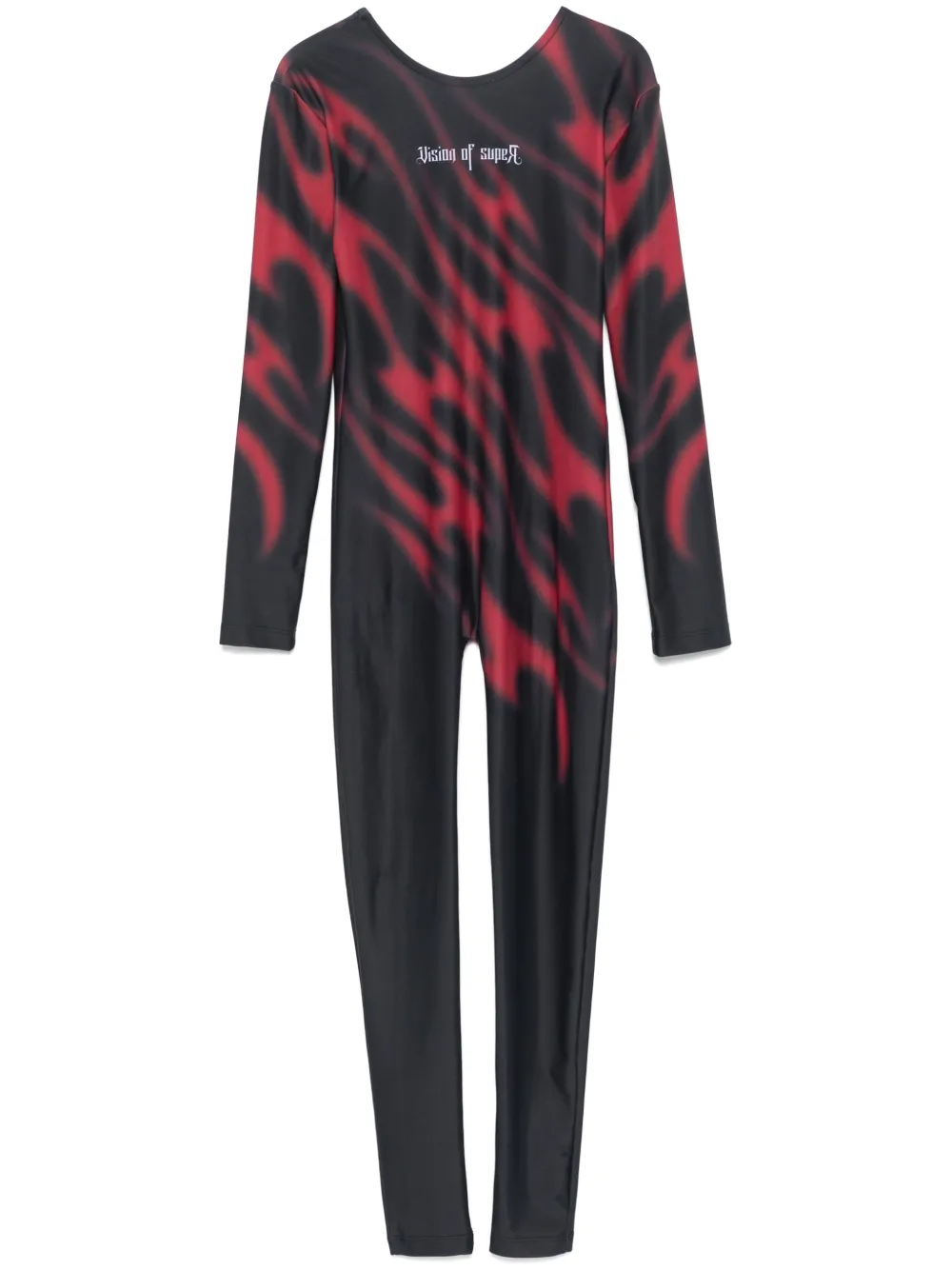 Vision Of Super jumpsuit largo con estampado Flames | negro | Image 1