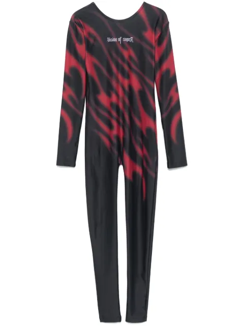 Vision Of Super Tribal Flames-print jumpsuit