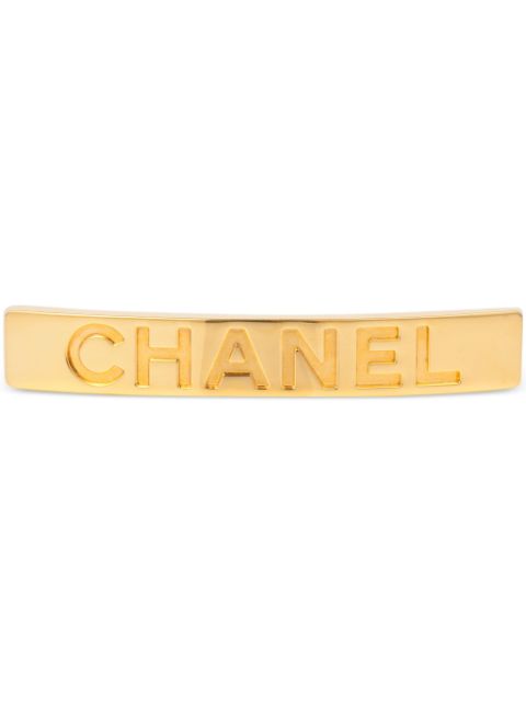 HOT SALE CHANEL 1997 logo hair clip Women