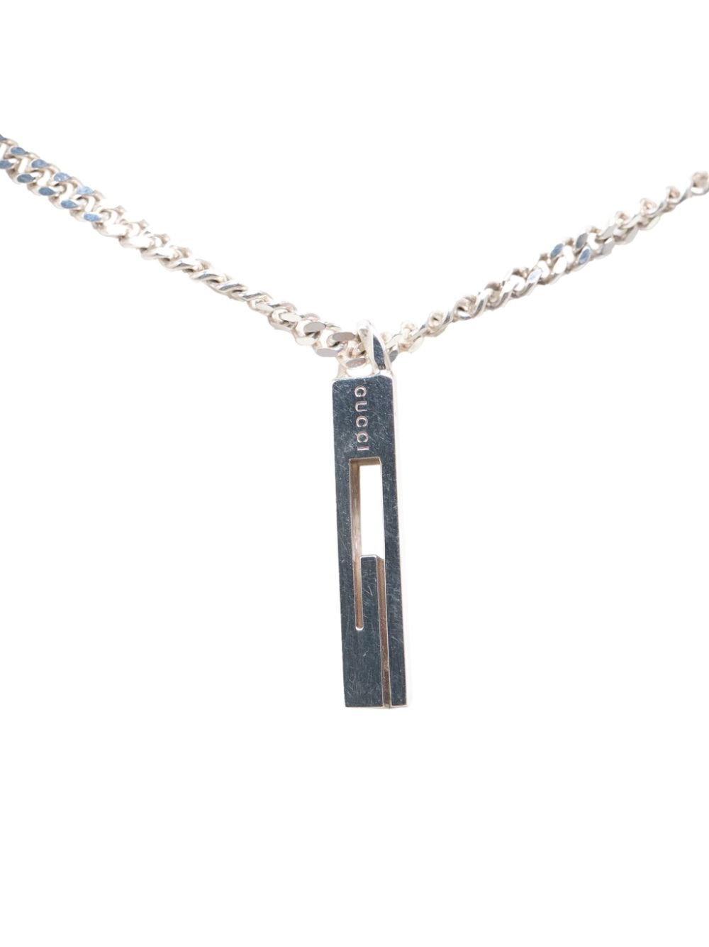 2000-2015 Sterling Silver G Bar Pendant costume necklace