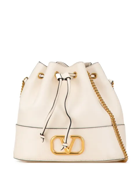 Valentino Garavani Pre-Owned 2018-2023 Mini Nappa Leather VLogo Signature Chain bucket bag WOMEN