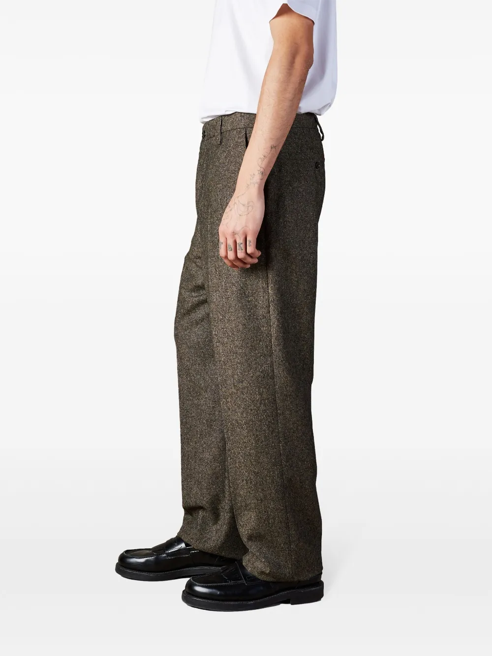 NN07 Mid waist pantalon Bruin