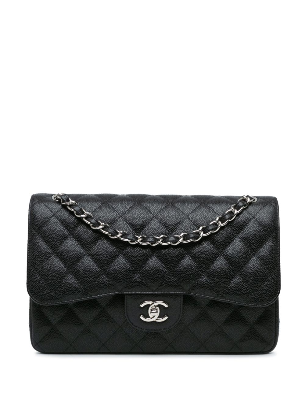 CHANEL Pre-Owned 2010-2011 Jumbo Classic Caviar Double Flap shoulder bag – Black