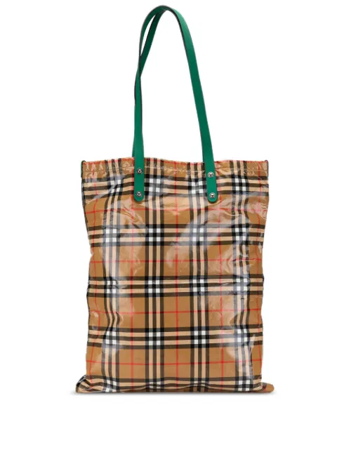 Burberry 20th Century House Check Coated Canvas tote bag Women