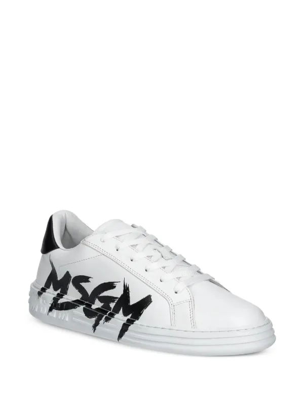 MSGM ロゴ スニーカー | ホワイト | FARFETCH JP