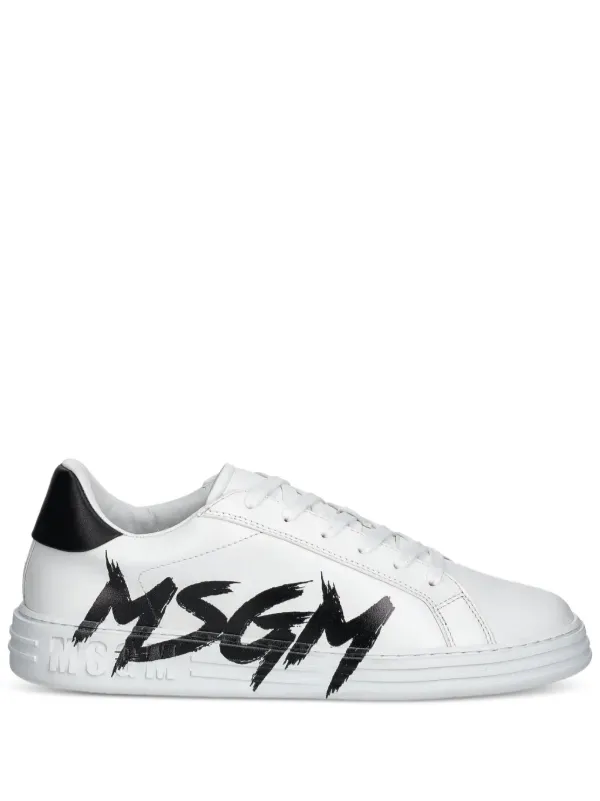 MSGM ロゴ スニーカー | ホワイト | FARFETCH JP