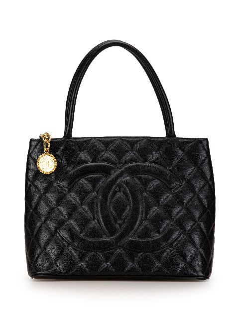 HOT SALE CHANEL 1997-1999 Caviar Medallion tote bag Women