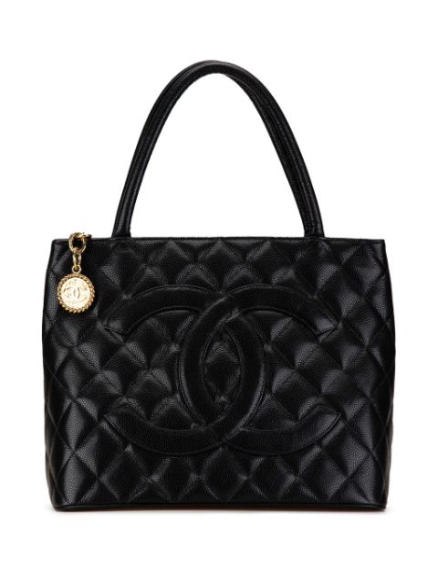 HOT SALE CHANEL 2004-2005 Caviar Medallion tote bag Women