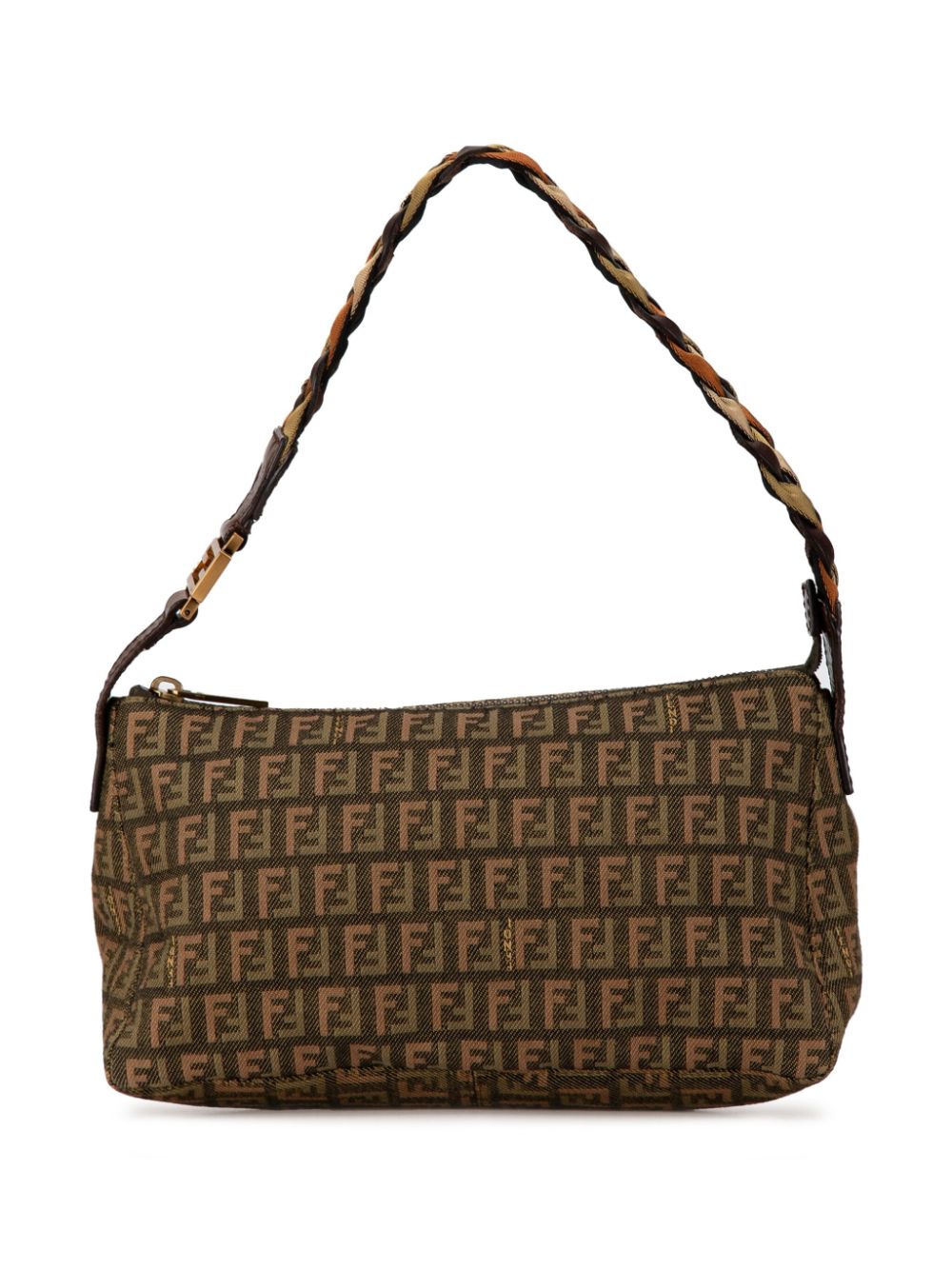 Fendi 2000-2010 Zucchino Canvas Braided Pochette shoulder bag