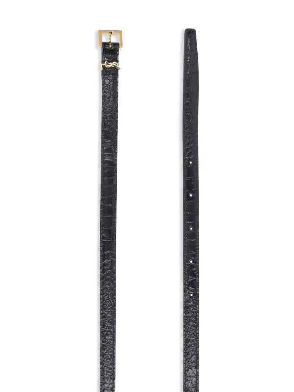 Saint Laurent Cassandre Belt | Black | FARFETCH RO