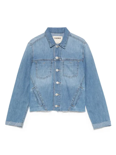 L'Agence seam-embellished denim jacket