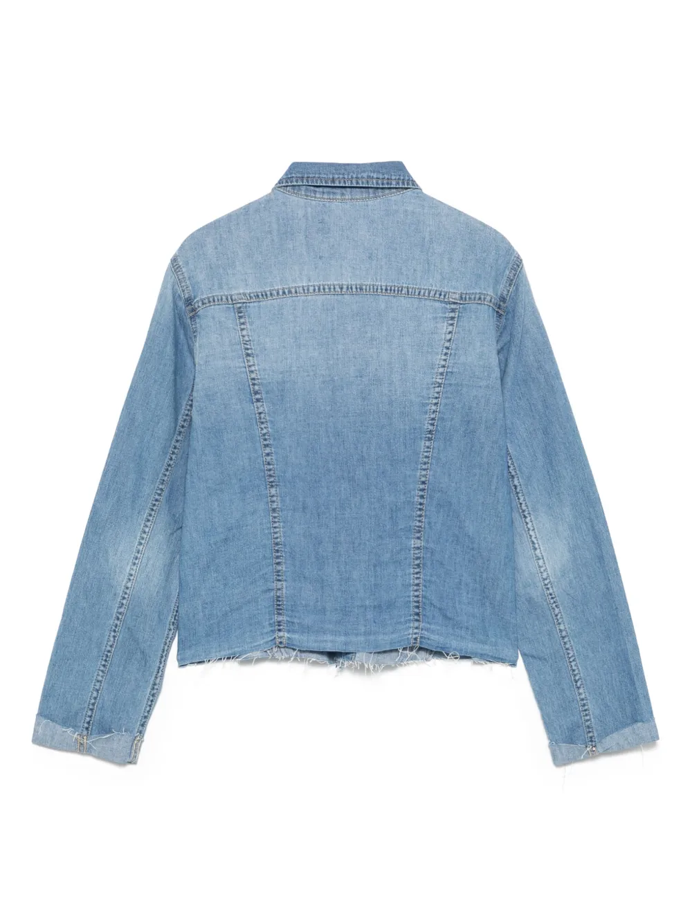 L'Agence Denim jack verfraaid met afwerking Blauw