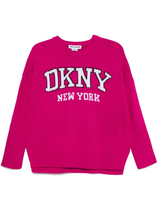 DKNY varsity logo Sweater Pink FARFETCH AO