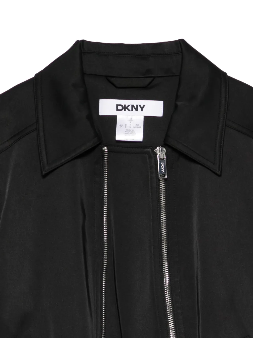 Dkny Zip-front Jacket In Black
