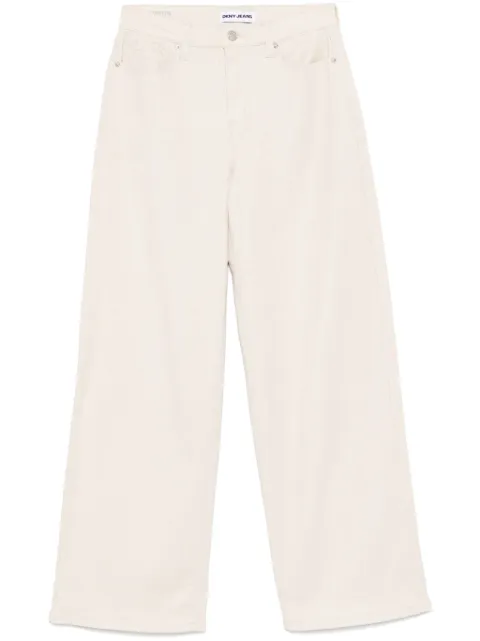DKNY high-rise metallic-coating jeans