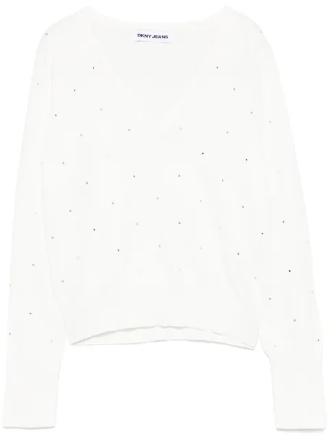 DKNY studs V-neck sweater