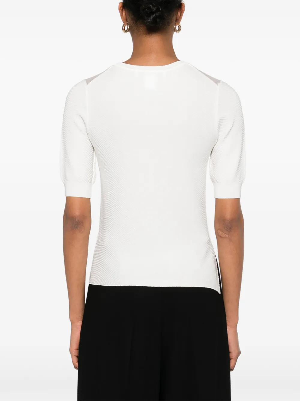 DKNY T-shirt met transparant vlak Wit