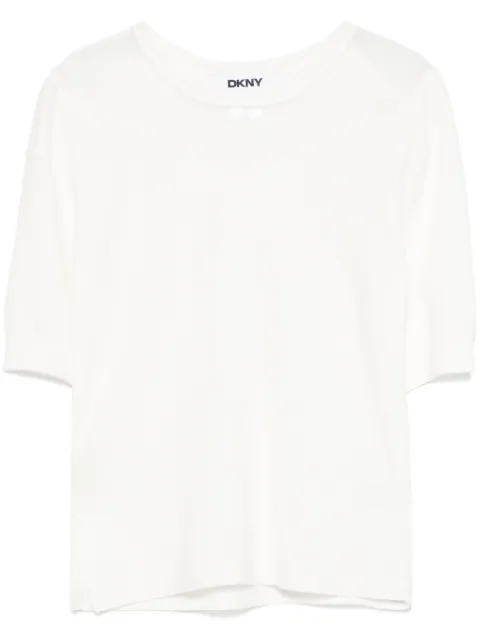 DKNY sheer-panel T-shirt