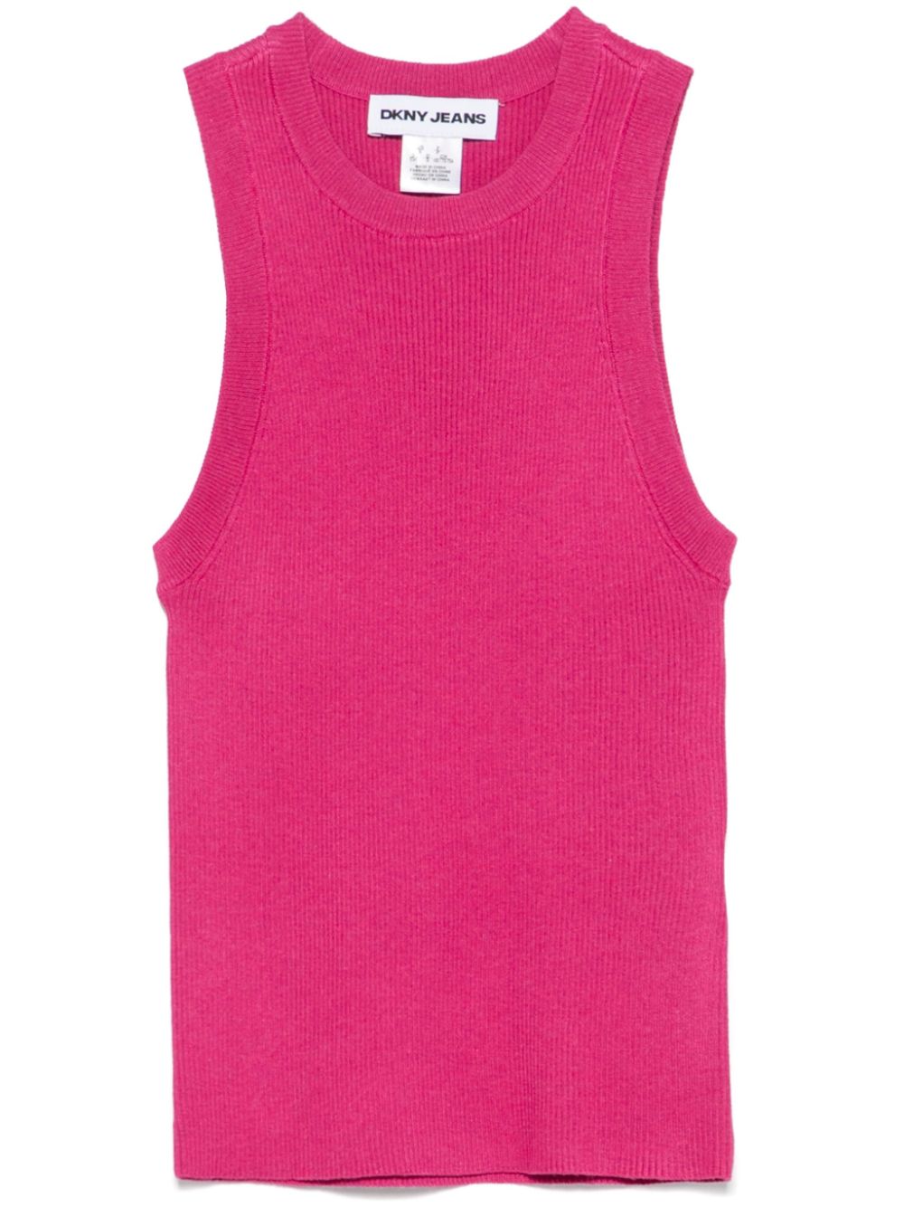 DKNY ribbed-knit tank top Roze