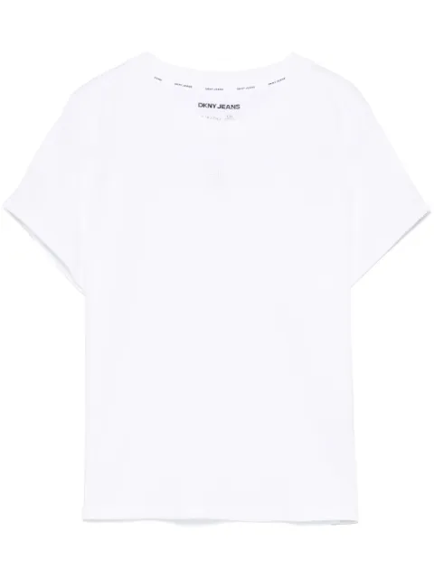 DKNY logo-embroidered T-shirt
