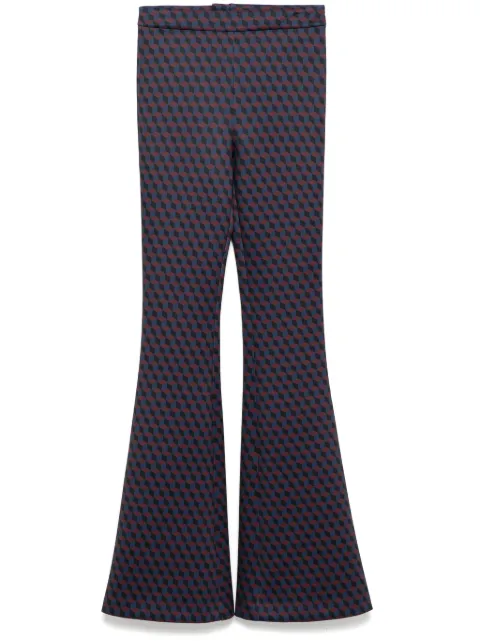 Cynthia Rowley pantalones acampanados con motivos