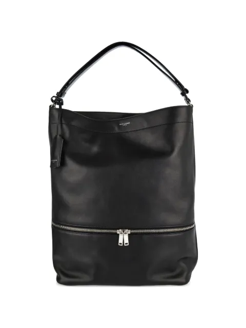 Saint Laurent leather zip-detail tote bag