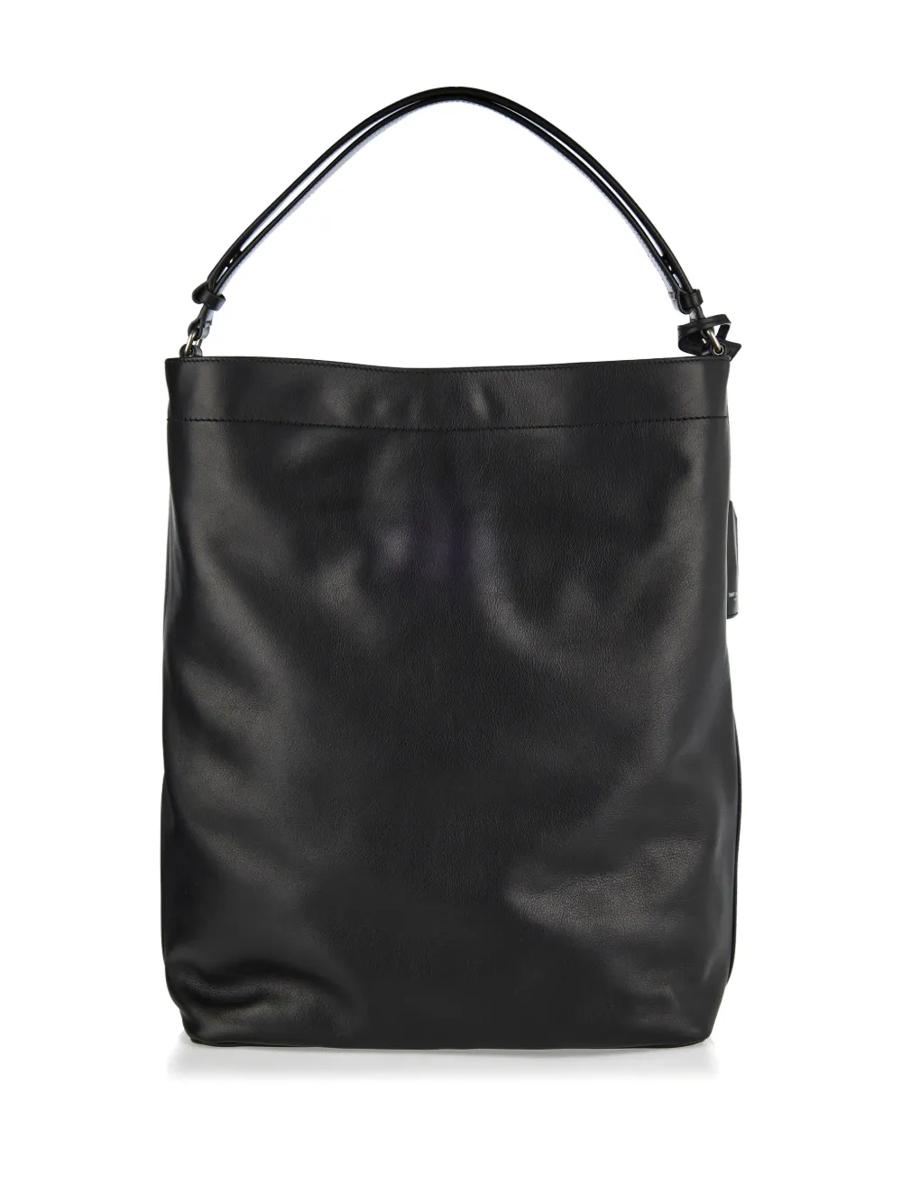 Saint Laurent Leather Zip-detail Tote Bag In Black