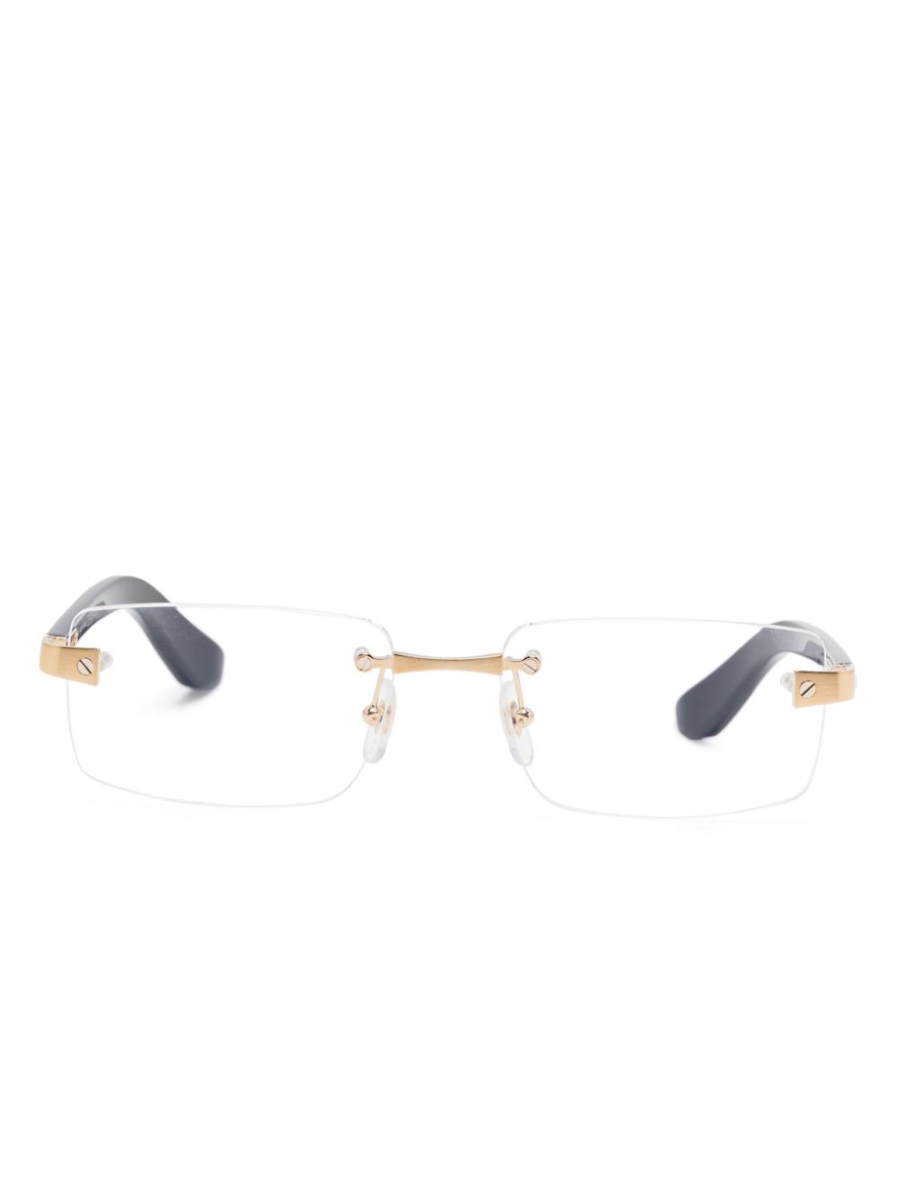 Cartier Eyewear rectangle-frame glasses - Black